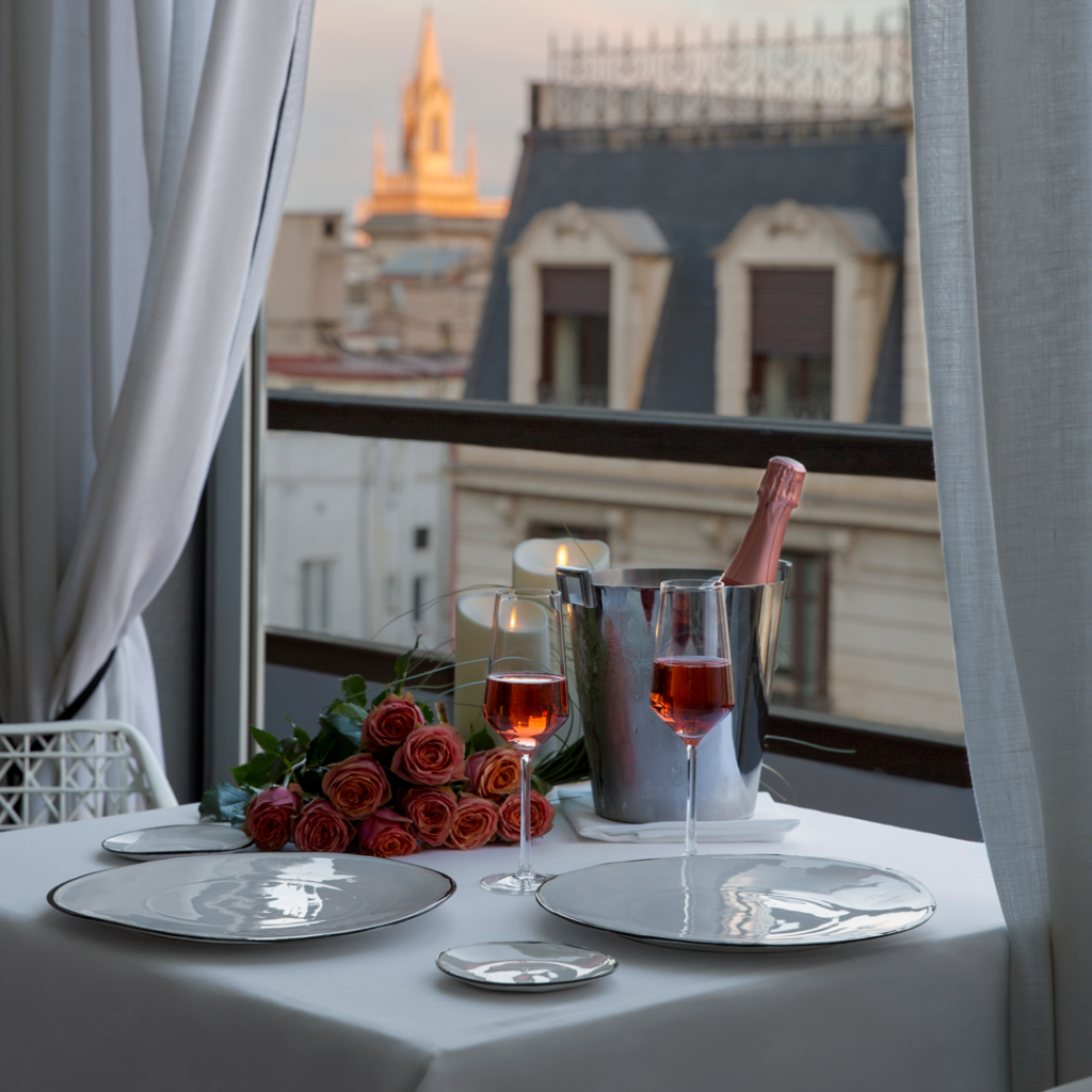 Romantic terrace in Hotel Claris 