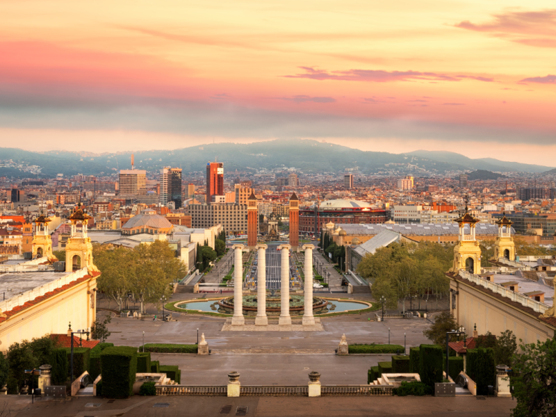 summer in Barcelona sunset Derby Hotels Collection Montjuic