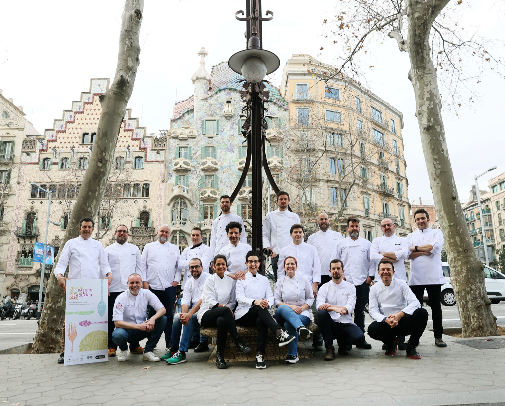 Passeig de gourmets participants at Passeig de Gracia